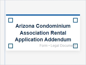 Arizona Condo Rental Application Addendum Rules