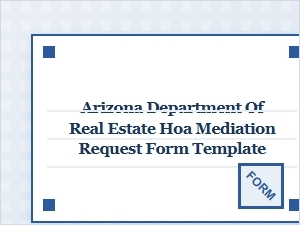 Arizona Hoa Mediation Request Form Template